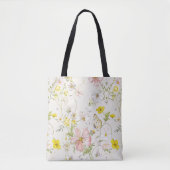 delicate bloemen met een vlinder in Chinese stijl Tote Bag (Voorkant)