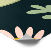 Delicate Bloemen: Naadloze Beauty. Poster (Hoek)