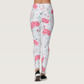  Delicate  Bloemen Roze Botanisch Leggings (Achterkant)