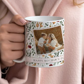 Delicate Bloemen Scrapbook Stijl Moederdag Koffiemok