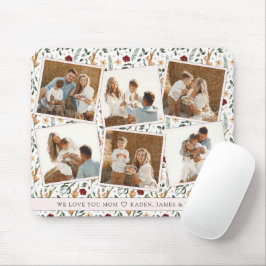 Delicate Bloemen Scrapbook Stijl Moederdag Muismat