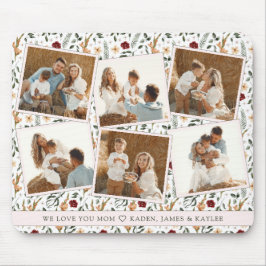 Delicate Bloemen Scrapbook Stijl Moederdag Muismat