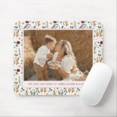 Delicate Bloemen Scrapbook Stijl Moederdag Muismat (Met muis)