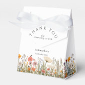 Delicate Bloemen Wit Baby shower Dank u Bedankdoosjes (Voorkant Zijde)