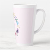 Delicate bloemenkrans latte mok (Rechts)