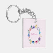 Delicate bloemenkrans sleutelhanger (Voorkant Links)
