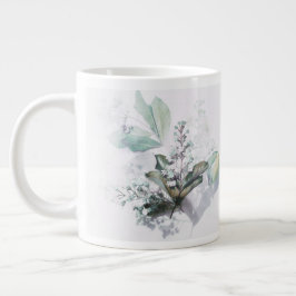 Delicate bloemenmok met mooie citaat  grote koffiekop
