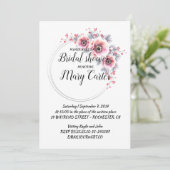 Delicate bloemenslingers, roze anemoon kaart (Staand voorkant)