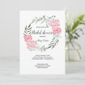 Delicate bloemenslingers, roze pioenrozen kaart (Staand voorkant)