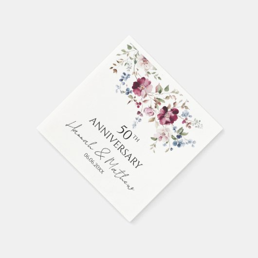 Delicate bloementuin elk Jubileum Servet (Hoek)