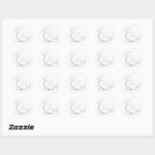 Delicate Bloemige Baby Shower Bedankt Sticker (Vel)