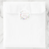Delicate Bloemige Baby Shower Bedankt Sticker (Tas)