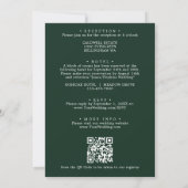 Delicate Bloemige Klaver Lente Trouw QR Code Kaart (Achterkant)