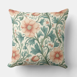 Delicate Bloempatroon met Zachte Roze Bloesems Kussen
