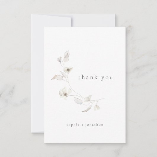 Delicate bloesem - Hartelijk dank Bedankkaart (Voorkant)
