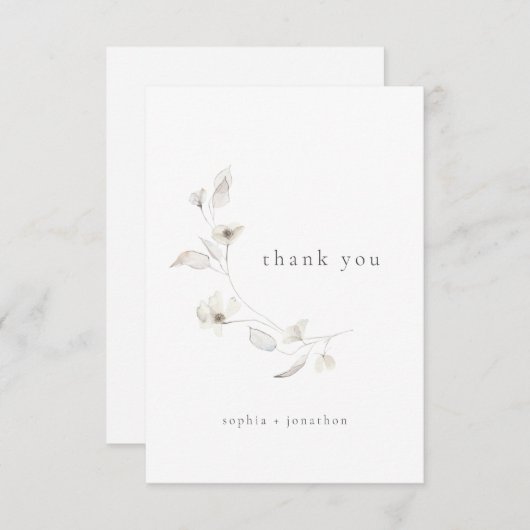 Delicate bloesem - Hartelijk dank Bedankkaart (Voorkant / Achterkant)