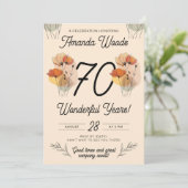 Delicate Bloom 70ste Verjaardag Fest Kaart (Staand voorkant)