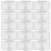 Delicate Bloom Blush Rozen Gastadres Sticker (Voorkant)