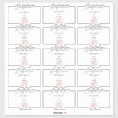 Delicate Bloom Blush Rozen Gastadres Sticker (Vel)