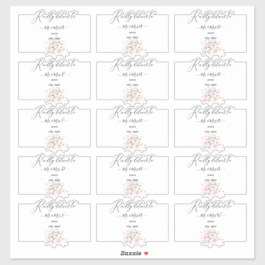 Delicate Bloom Blush Rozen Gastadres Sticker (Vel)