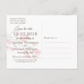 Delicate Bloom en bloei Bruiloft Save the Date Aankondigingskaart (Achterkant)