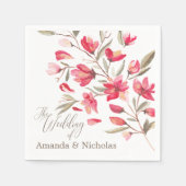 Delicate Bloom typografie rustieke bruiloft Servetten (Voorkant)