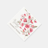 Delicate Bloom typografie rustieke bruiloft Servetten (Hoek)