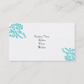 Delicate Blossom (Aqua) Visitekaartje (Achterkant)