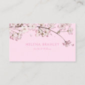 Delicate Blossom Bloesem Roze Afspraakkaart Visitekaartje (Achterkant)