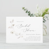 Delicate Blossom Bridal Shower Invitation Kaart (Staand voorkant)