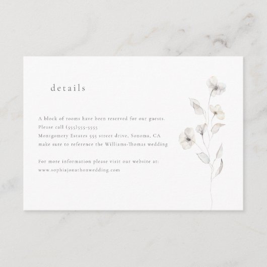 Delicate Blossom Details Enclosure Kaart (Voorkant)