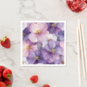 Delicate Blossom Pattern in Zachte Waterverf Servet (Insitu)