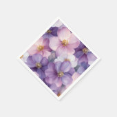 Delicate Blossom Pattern in Zachte Waterverf Servet (Hoek)