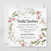 Delicate Blossom Waterverf Bridal Luncheon Kaart (Voorkant)