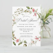 Delicate Blossom Waterverf Vrijgezellenfeest Kaart (Staand voorkant)