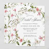 Delicate Blossom Waterverf Vrijgezellenfeest Kaart (Voorkant / Achterkant)