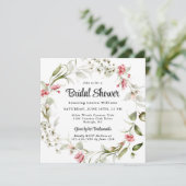 Delicate Blossom Waterverf Vrijgezellenfeest Kaart (Staand voorkant)