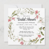 Delicate Blossoms Waterverf Floral Vrijgezellenfee Kaart (Voorkant)