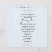 Delicate Blue 2 Wedding Invitation Kaart (Voorkant / Achterkant)