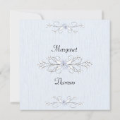 Delicate Blue 2 Wedding Invitation Kaart (Achterkant)