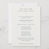 Delicate Blue Angel Condolence Remembrance Babies Kaart (Achterkant)