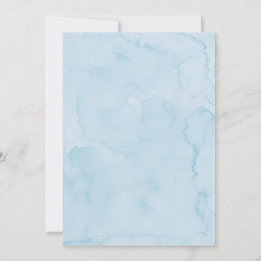 Delicate Blue Bow Coquette 13e verjaardag Kaart (Achterkant)