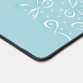 Delicate Blue Coquette Bows Bureaumat (Hoek)