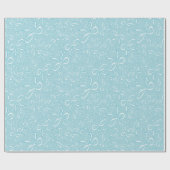 Delicate Blue Coquette Bows Cadeaupapier (Vlak)