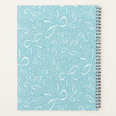 Delicate Blue Coquette Bows Planner (Achterkant)