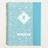 Delicate Blue Coquette Bows Planner (Voorkant)