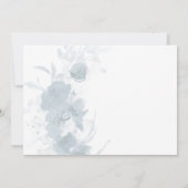 Delicate Blue Floral met kruisbevestiging Kaart (Achterkant)