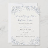 Delicate Blue Floral Something Blue Bridal Shower Kaart (Voorkant)