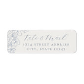 Delicate Blue Floral Wedding Return Address Labels (Voorkant)