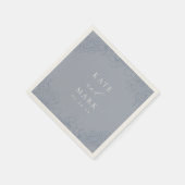 Delicate Blue Floral Wedding Servet (Hoek)